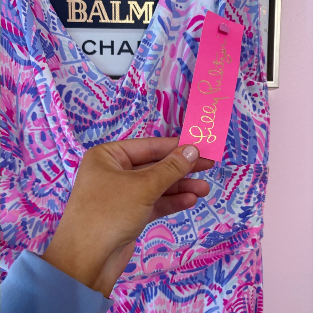 Lily Pulitzer NWT  Pink and Blue Maxi Dress - Picture 2 of 3
